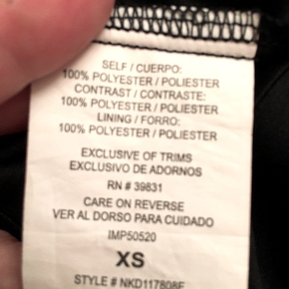 Rewind Black & White Slip on Polka Dot Dress. Sz. XS/Juniors with belt. EUC - Picture 4 of 11